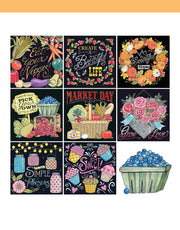 Chalk-Style Simple Life Coloring Book