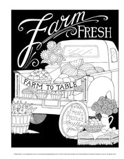 Chalk-Style Simple Life Coloring Book