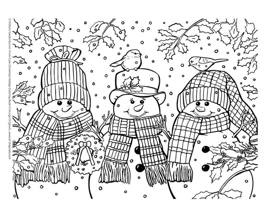 Cute Christmas Holiday Coloring Book