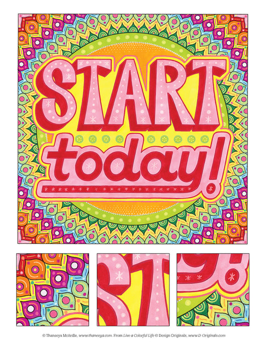 Live a Colorful Life Coloring Book