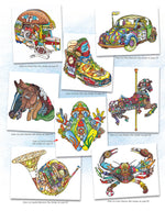 Quirky Collages to Color