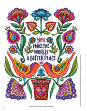 Happy Blossoms Coloring Book