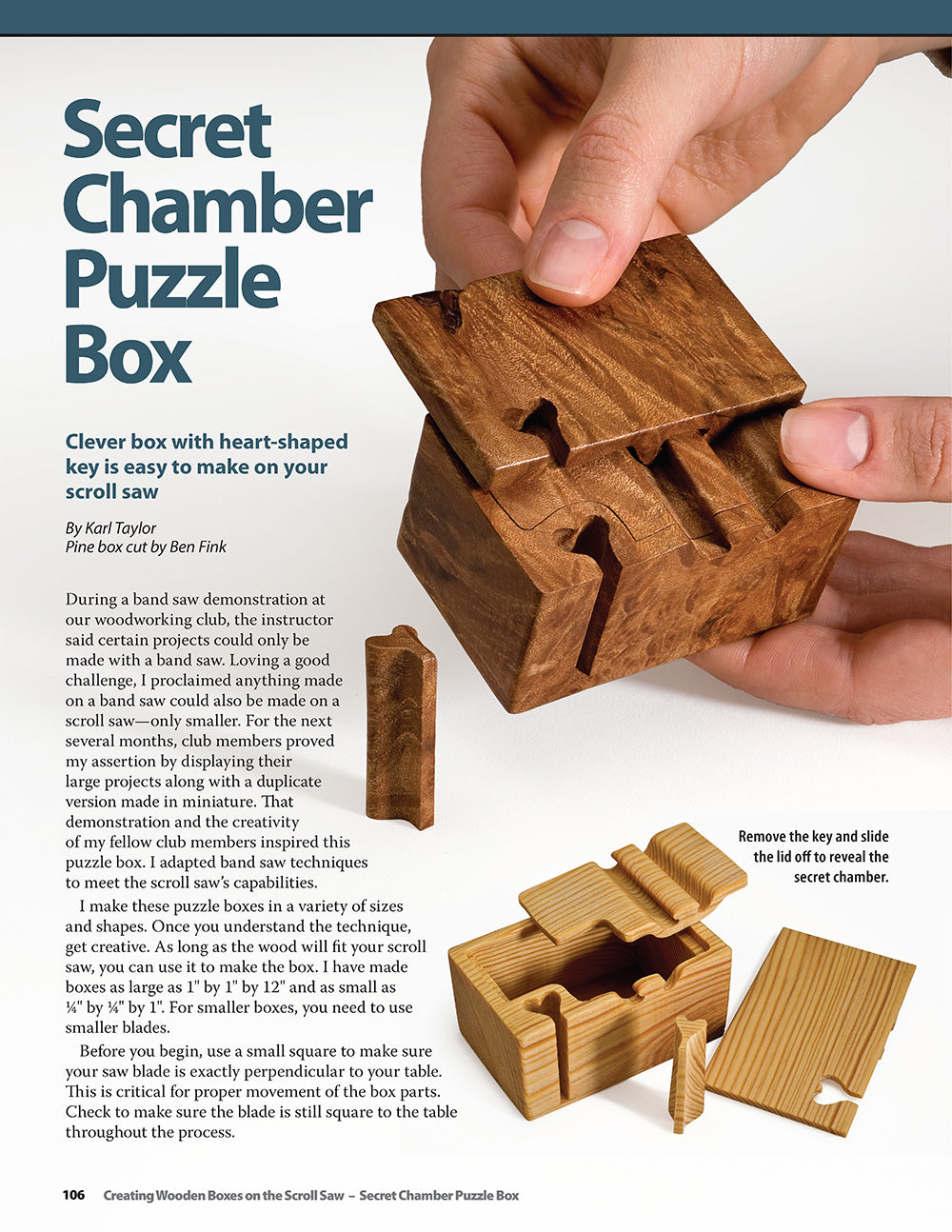 Creating Wooden Boxes on the Scroll Saw