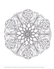 Flower Mandalas Coloring Book