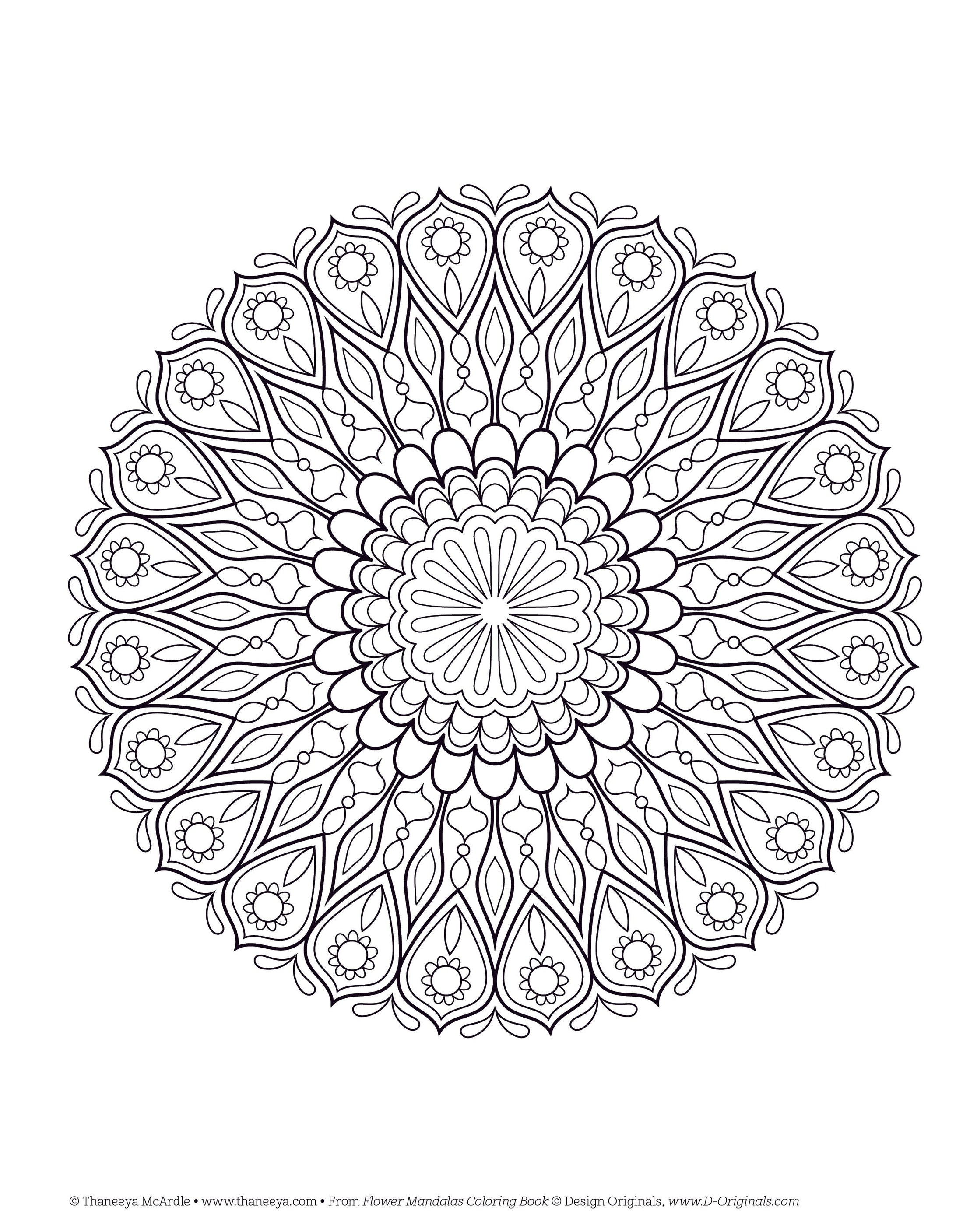 Flower Mandalas Coloring Book