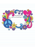 Load image into Gallery viewer, Notebook Doodles Peace Love and Music Guided Journal

