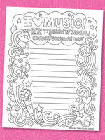 Notebook Doodles Peace Love and Music Guided Journal