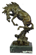 Load image into Gallery viewer, Large Art Deco Hot Cast Collectible Arabian Racing Horse Bronze Sculpture Figure
