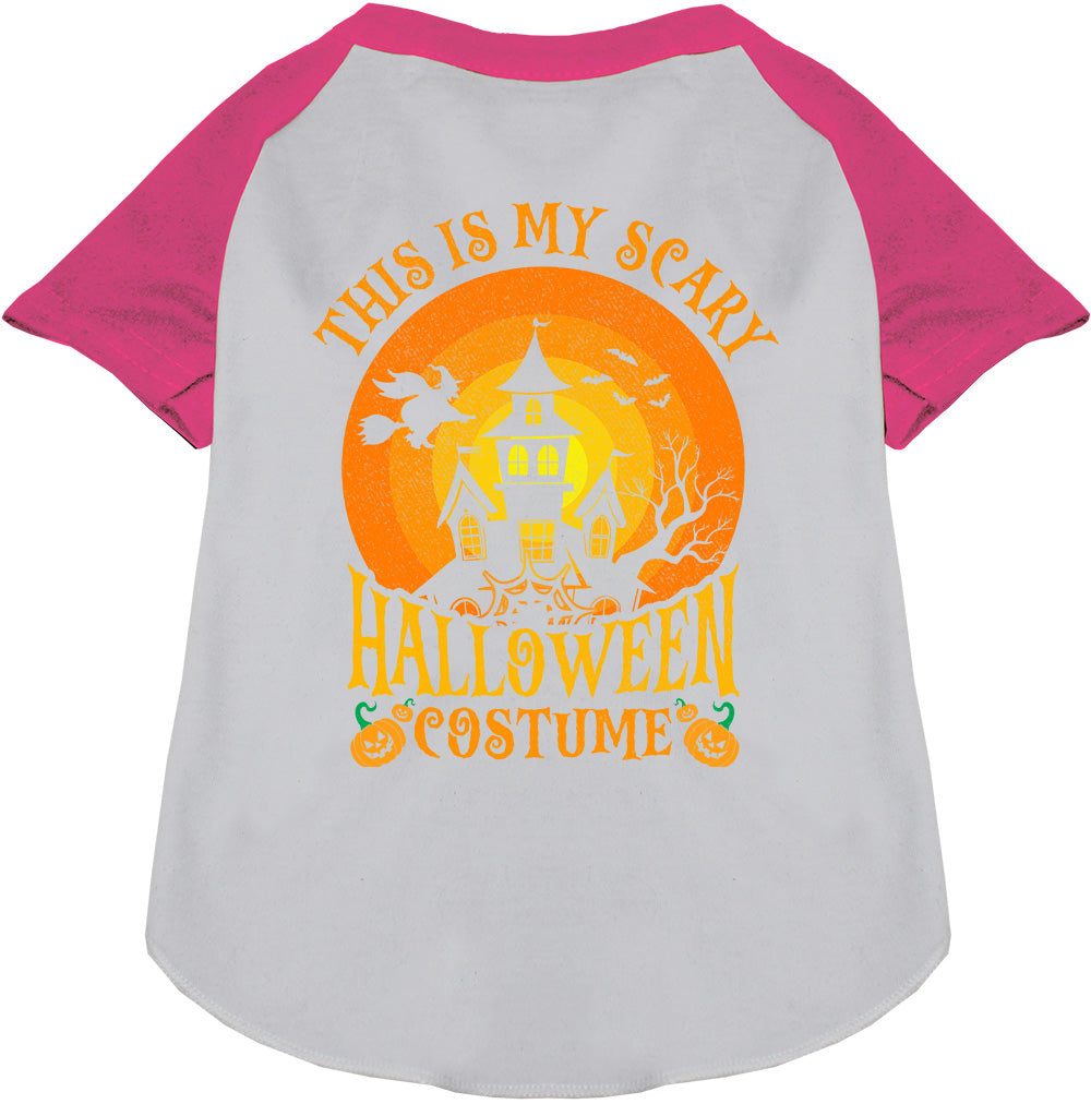 Scary Halloween Costume Pet Raglan Shirt