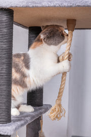 Bradbury 7 Level Grey Cat Tree with Scratching Posts