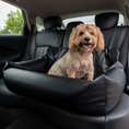 Load image into Gallery viewer, PupProtector™ Faux Leather Memory Foam Dog Car Bed -  Black - Southlake Paws
