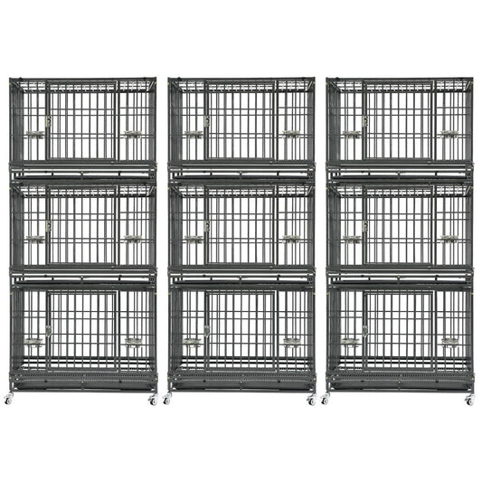 37" Stackable Heavy Duty Dog Crate 371D03