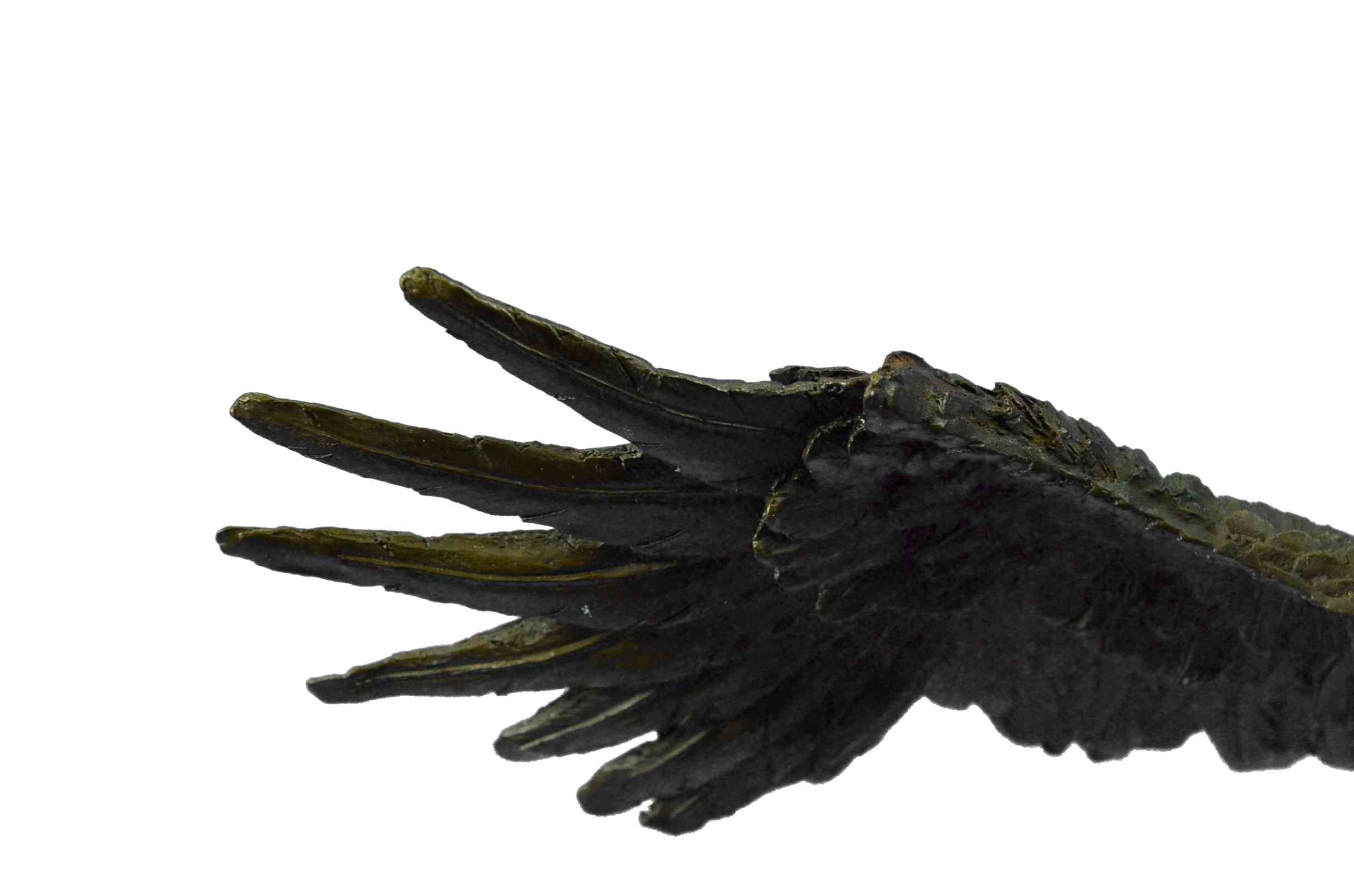 Flying High American Eagle Bronze Sculpture by Milo Bird Art Deco Statue Decor
