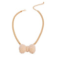 Load image into Gallery viewer, Cream Chunky Bow Necklace
