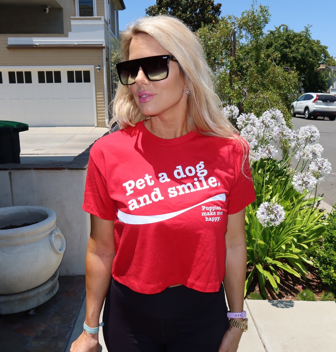Pet A Dog And Smile | Crop Tee
