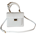 Load image into Gallery viewer, Cosmo Horse Handle Handbag In Iridescent White Python
