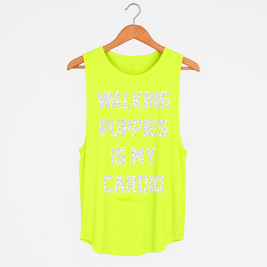 Walking Puppies is my Cardio | Women's Sleeveless Made in USA