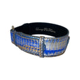 Load image into Gallery viewer, Stunning Multi-Color Blue/Silver/Gold Snake, Classic Collar With Silver Hardware
