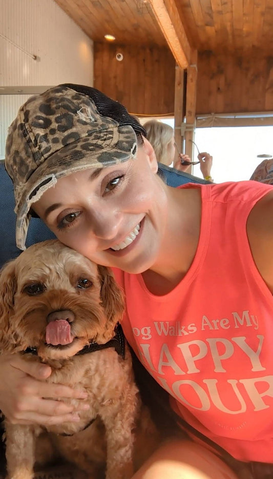 Dog Walks Are My Happy Hour Crop Top | Gift for Dog Lovers