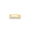 Load image into Gallery viewer, OLIVE & CHAIN Diamond Square Ring - Yellow Gold, 5.0
