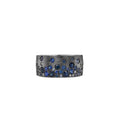 Load image into Gallery viewer, OLIVE & CHAIN Sapphire Celestial Cigar Band - White Gold, 6.5
