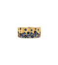 Load image into Gallery viewer, OLIVE & CHAIN Sapphire Celestial Cigar Band - White Gold, 5.5
