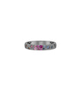 Load image into Gallery viewer, OLIVE & CHAIN Rainbow Celestial Petite Band - Yellow Gold, 6.5
