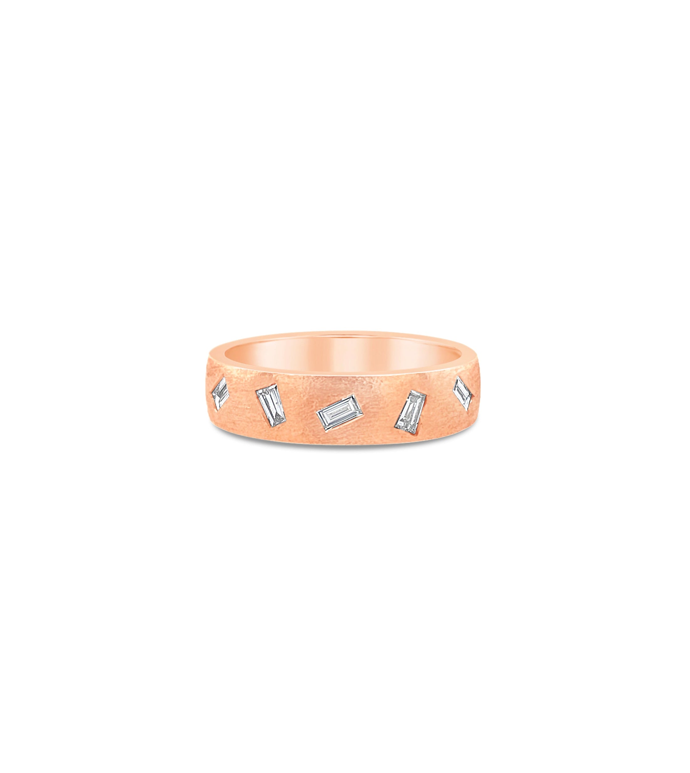 OLIVE & CHAIN Diamond Baguette Celestial Band - Yellow gold, 6.0