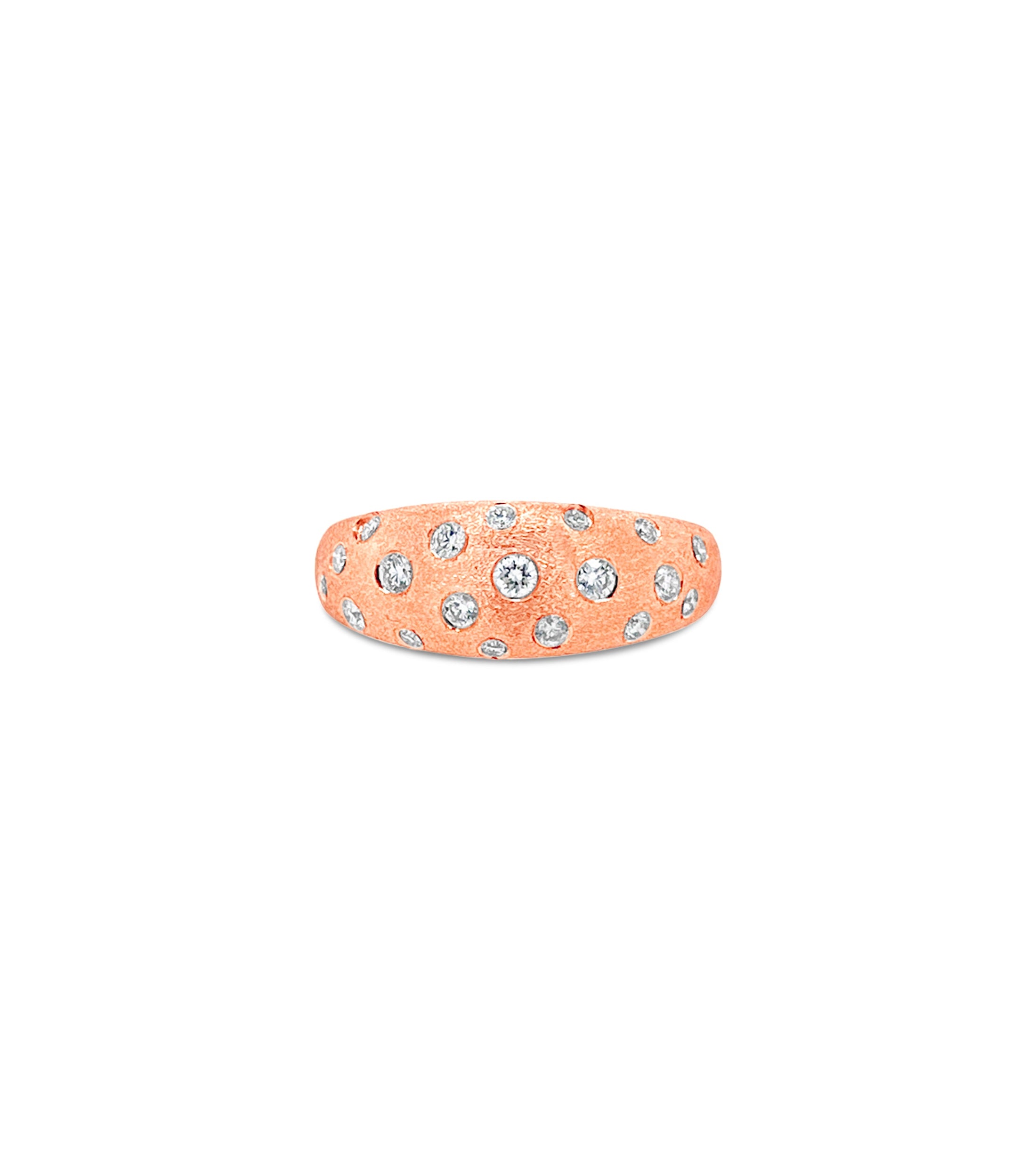 OLIVE & CHAIN Diamond Celestial Dome Ring - Yellow Gold, 6.0