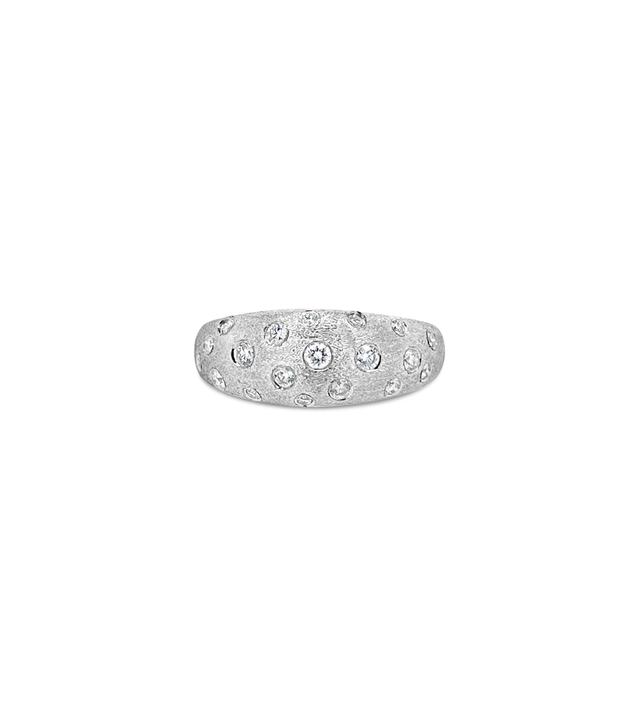 OLIVE & CHAIN Diamond Celestial Dome Ring - Yellow Gold, 5.5