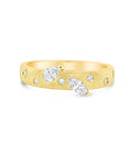 Load image into Gallery viewer, OLIVE & CHAIN Diamond Celestial Protruding Band - Yellow Gold, 5.0
