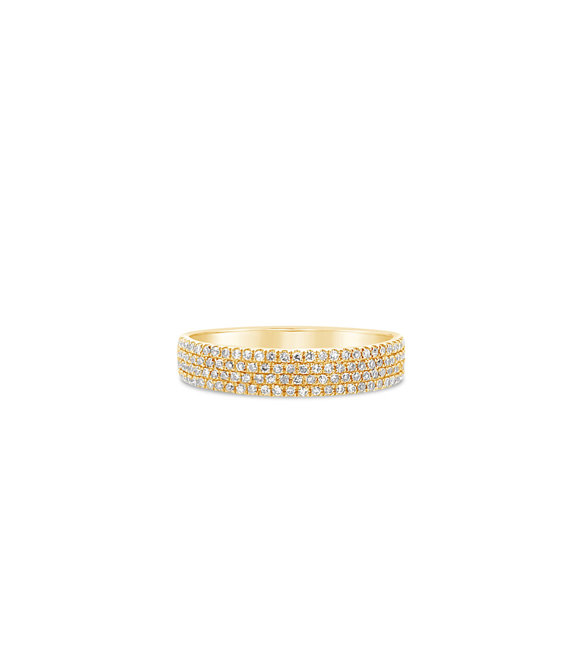 OLIVE & CHAIN Diamond Cigar Band in 14K Gold - Yellow Gold, 2mm, 5