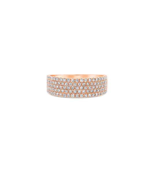 OLIVE & CHAIN Diamond Cigar Band - Yellow Gold, 2mm, 6.0