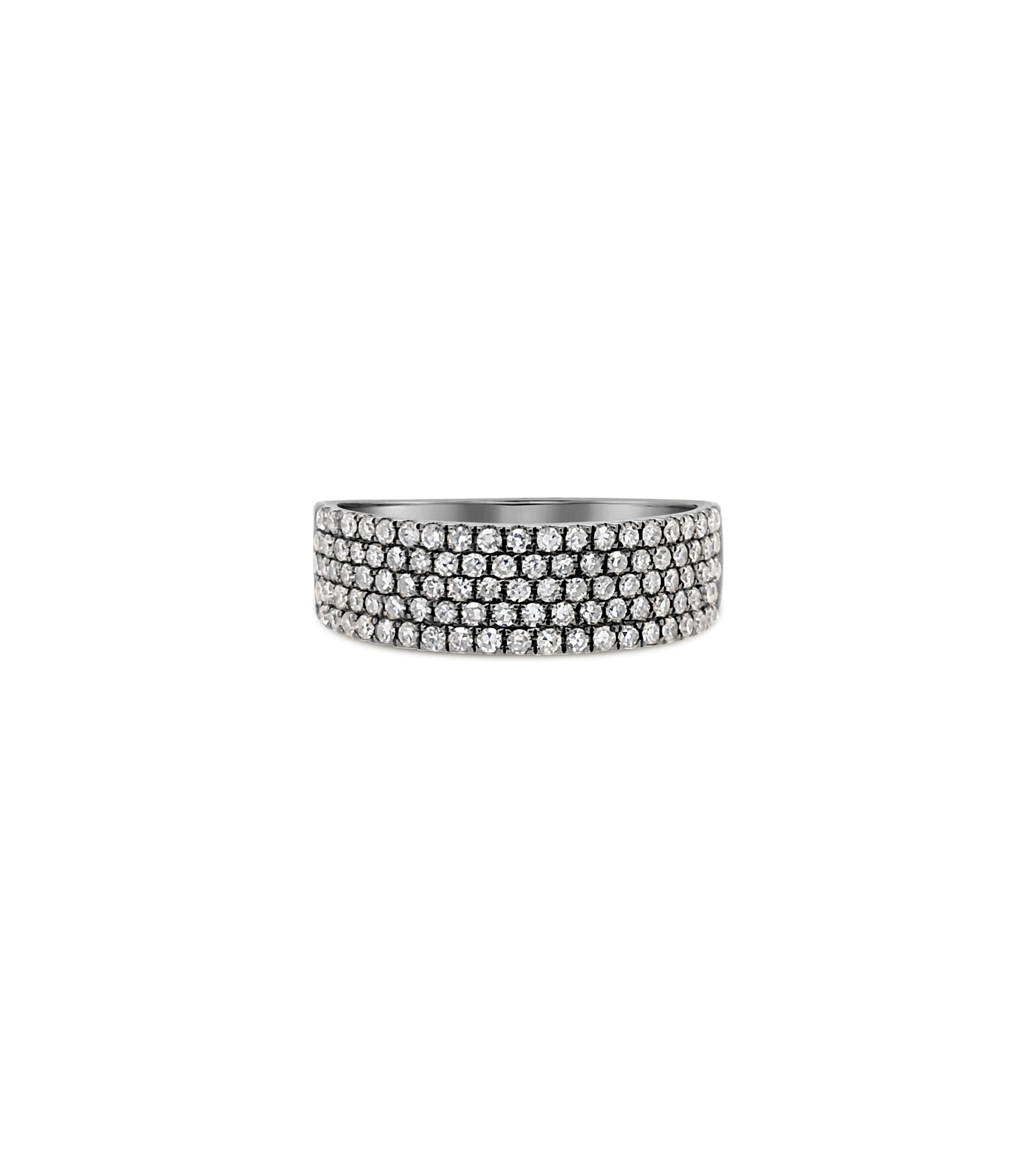 OLIVE & CHAIN Diamond Cigar Band - Yellow Gold, 2mm, 6.5