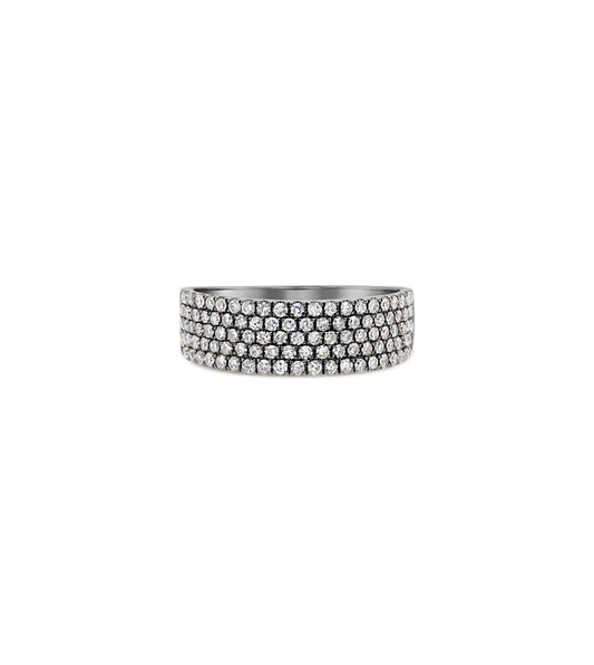 OLIVE & CHAIN Diamond Cigar Band - Yellow Gold, 2mm, 6.5