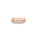 Load image into Gallery viewer, OLIVE & CHAIN Diamond Cuban Link Ring - Yellow Gold, 6.0
