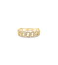 Load image into Gallery viewer, OLIVE & CHAIN Diamond Cuban Link Ring - Yellow Gold, 5.0
