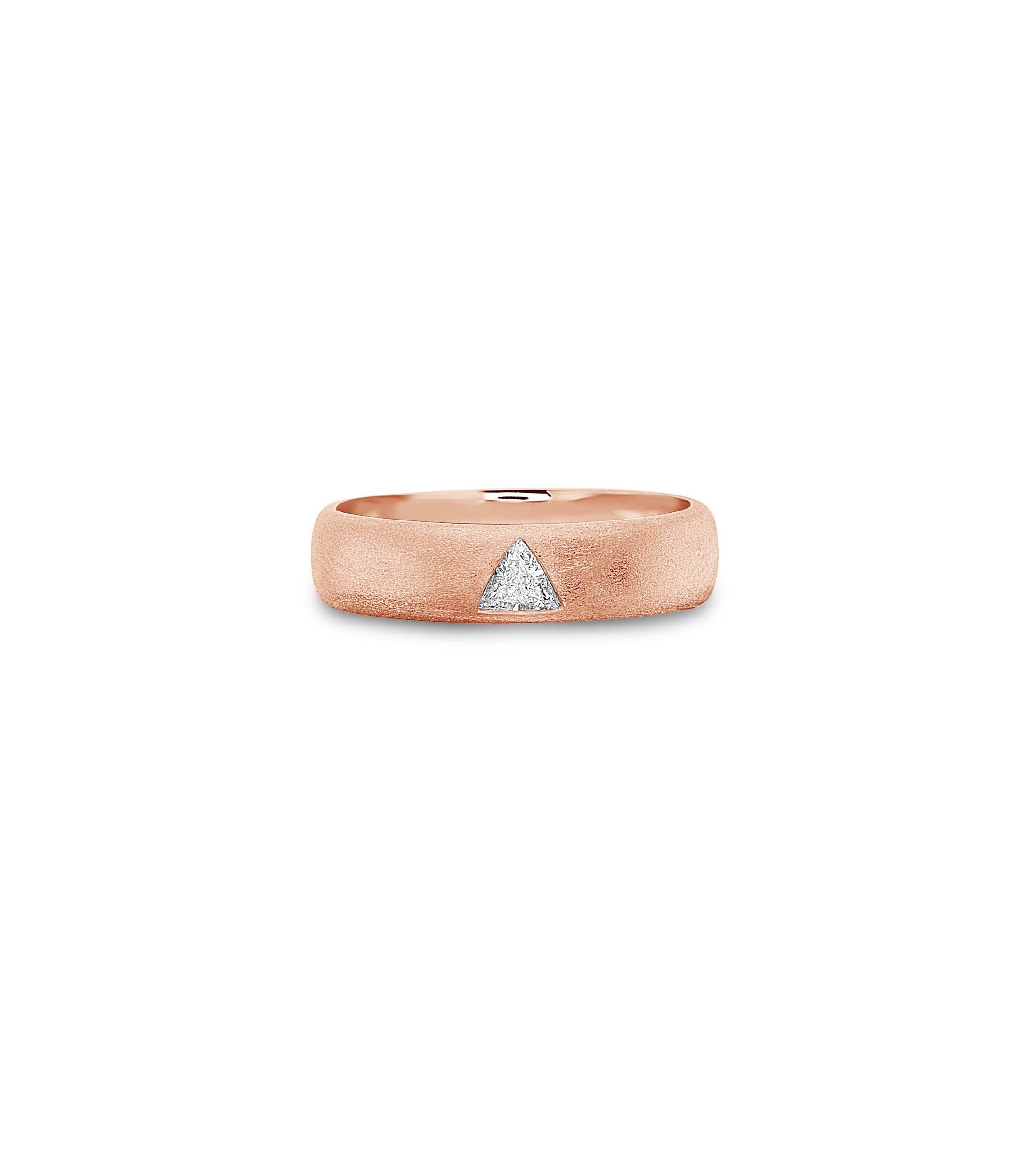 OLIVE & CHAIN Diamond Trillion Flush Band - Yellow Gold, 6.0