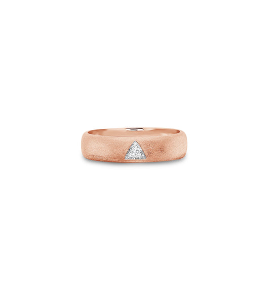 OLIVE & CHAIN Diamond Trillion Flush Band - Yellow Gold, 6.0