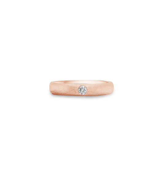 OLIVE & CHAIN Diamond Round Flush Band - Yellow Gold, 6.0