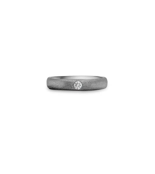 OLIVE & CHAIN Diamond Round Flush Band - Yellow Gold, 6.5