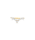 Load image into Gallery viewer, OLIVE & CHAIN Diamond Signature Chevron Ring - White Gold, 5.5
