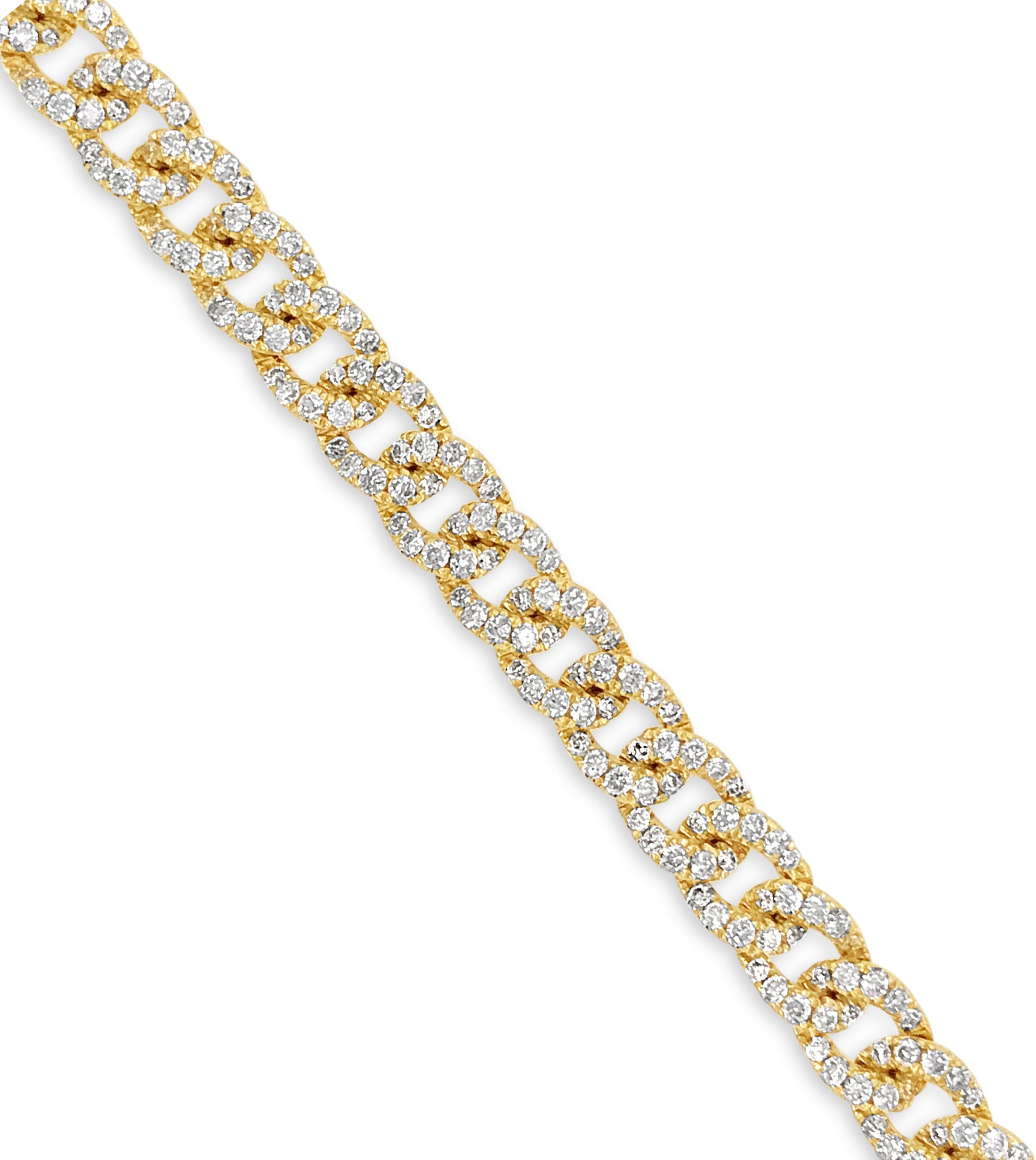 OLIVE & CHAIN Diamond Cuban Link Bracelet - Rose Gold, 6.5 inch
