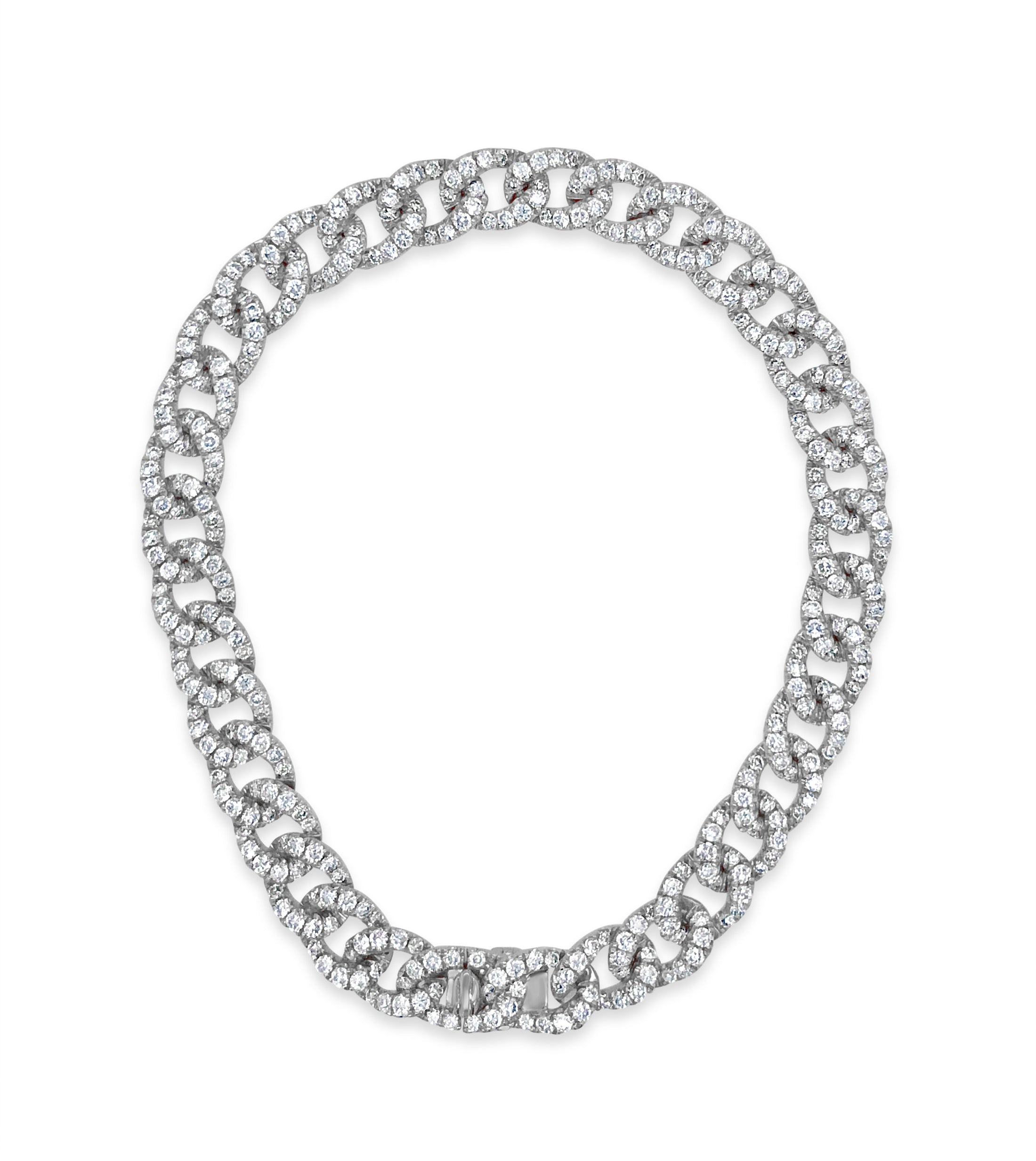 OLIVE & CHAIN Diamond Cuban Link Bracelet - Yellow Gold, 7 inch