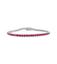 Load image into Gallery viewer, OLIVE & CHAIN Ruby Tennis Bracelet - White Gold

