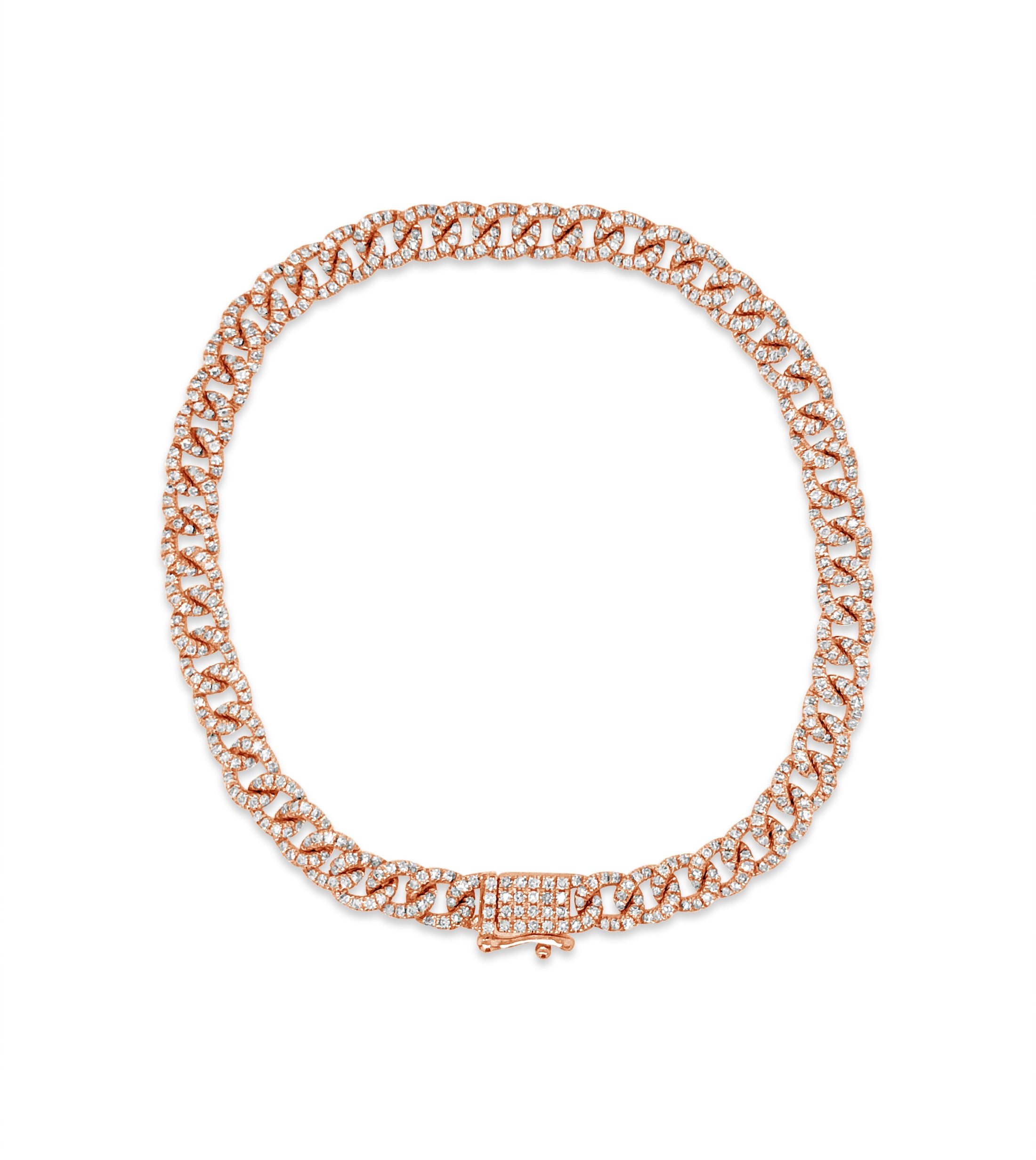 OLIVE & CHAIN Diamond Cuban Link Bracelet - Yellow Gold, 6.5 inch