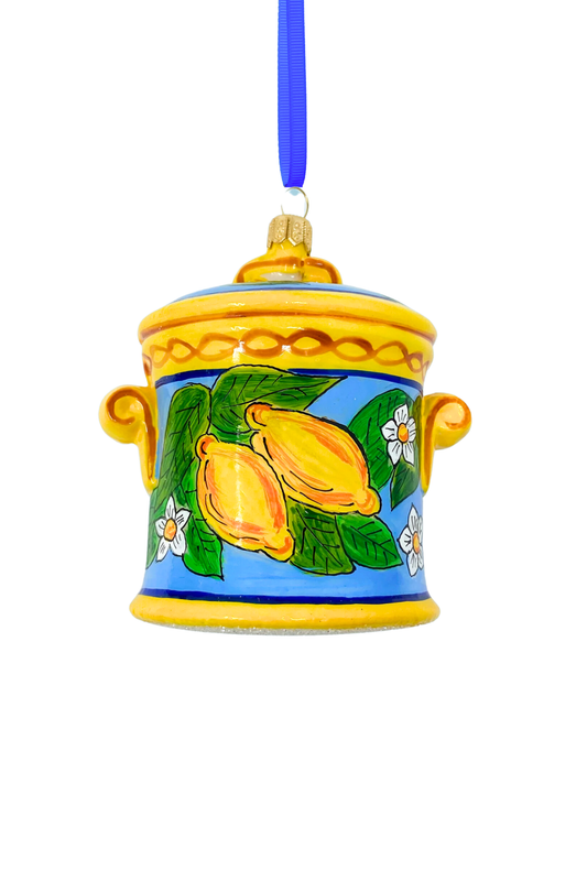 Abruzzi Cookie Jar Polish Glass Ornament - Southlake Paws