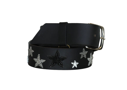 TKC Shades of Grey Stars Belt - Wide Width - Silver Buckle
