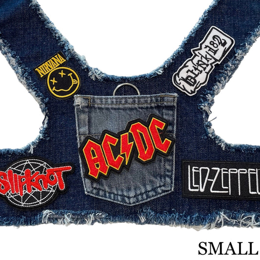AC/DC Harness Small Blue Denim