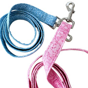 Blue Floral Calico Leash